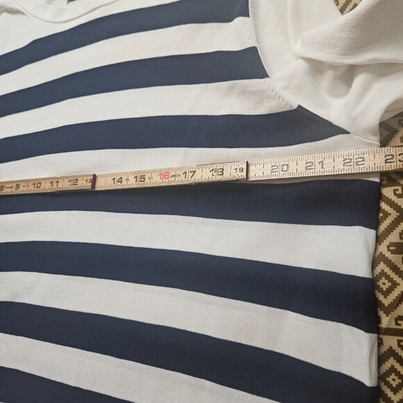 Voyage Marina Rinaldi Maglia Women's Sweater SZ Large Striped Viscose Nautical - Picture 12 of 13